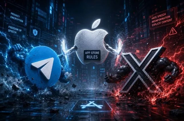 اپل تلگرام رو حذف کرده اما چرا ایکس حذف نمیشه ؟!
